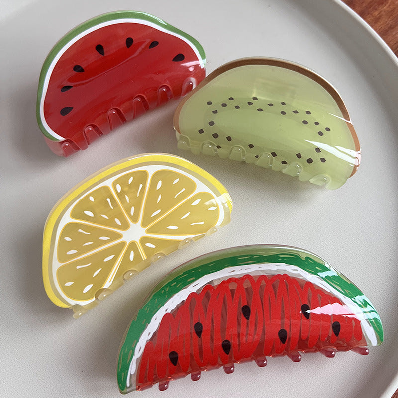 Fruity Acrylic Summer Hair Claw