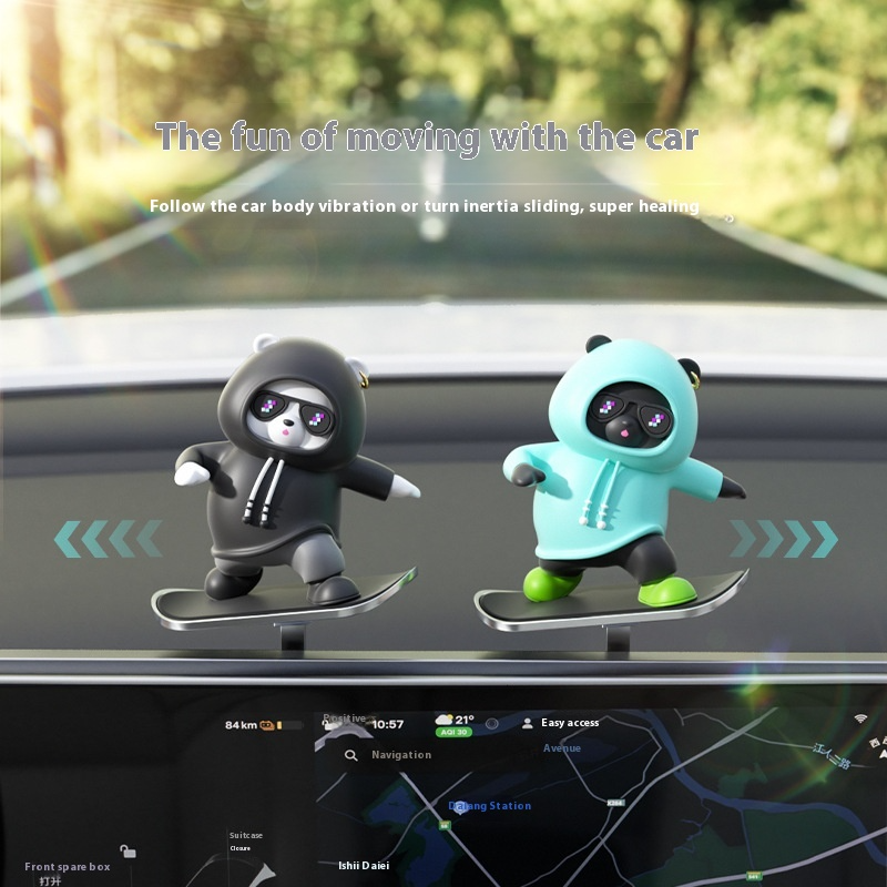 Playful Bear Car Dashboard Accessory