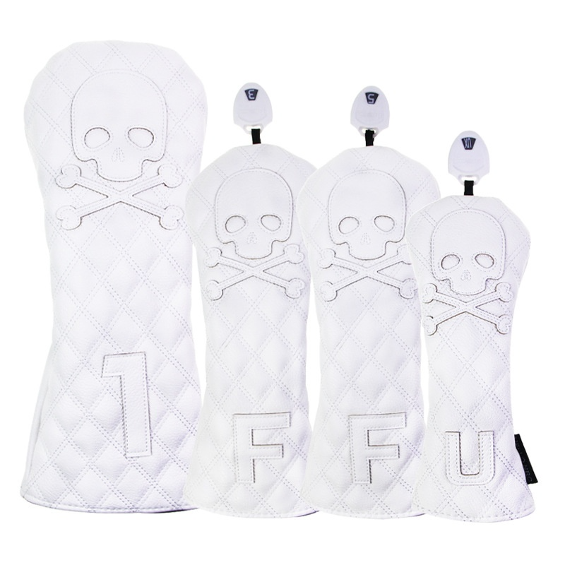 Sleek Black PU Golf Headcovers