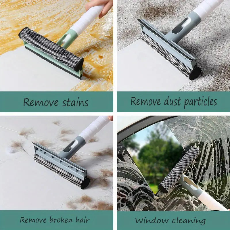 Triple-Action Glass Cleaner with Dual Sides