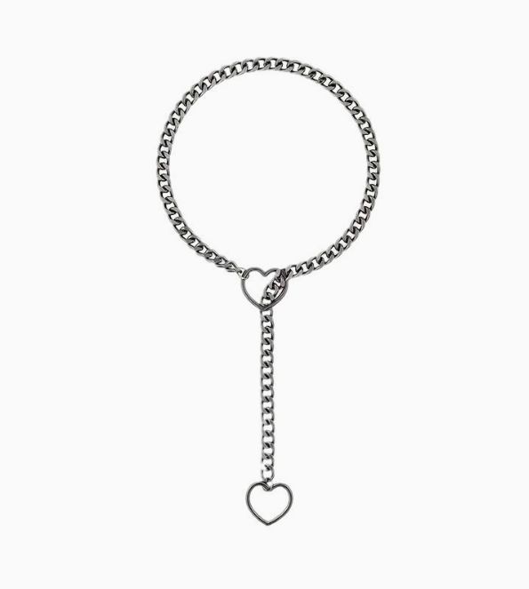 Heart Slide Stainless Necklace
