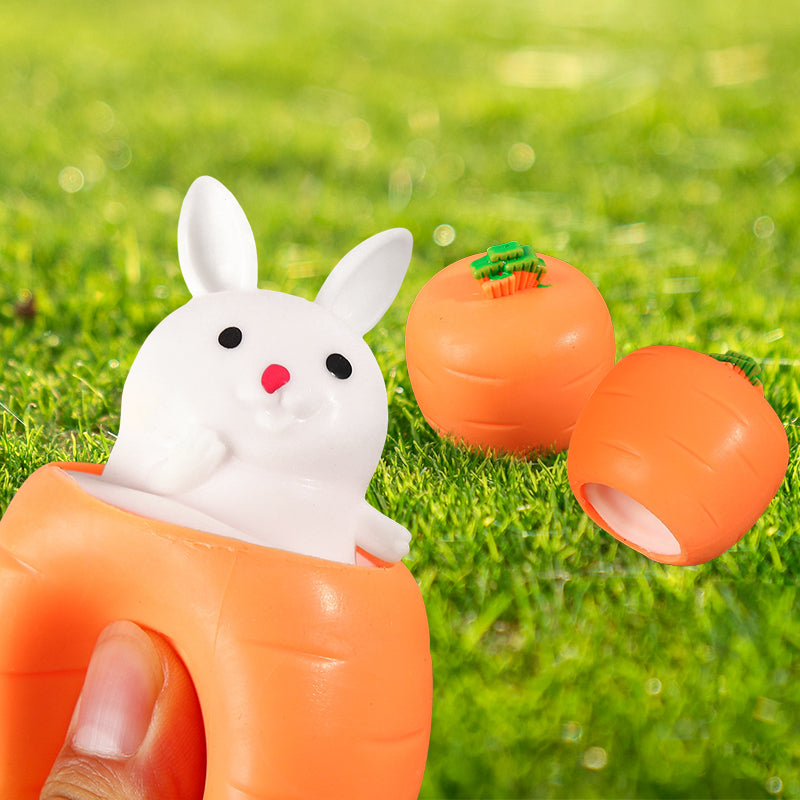 Charming Bunny Carrot Squeeze Toy