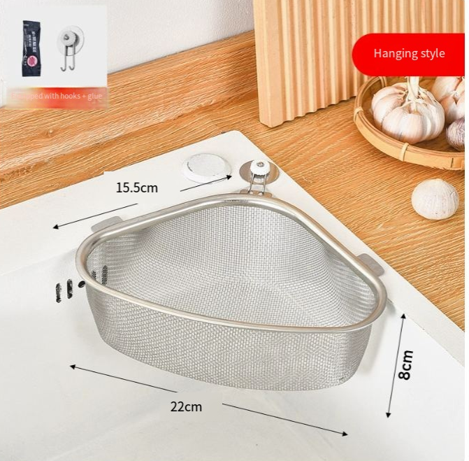 Stainless Triangle Sink Strainer (1PC)