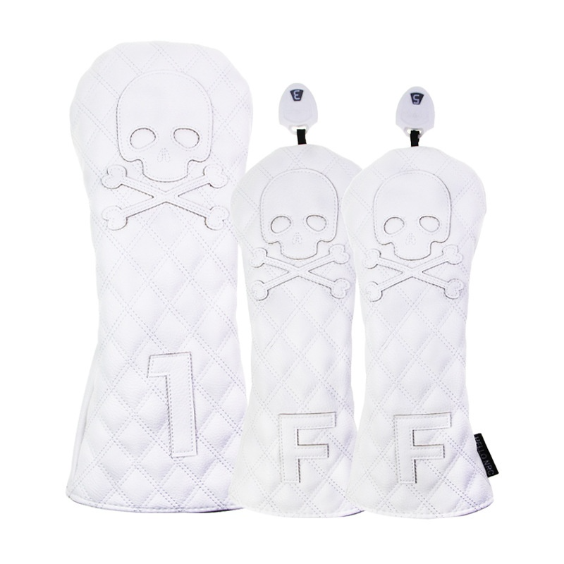 Sleek Black PU Golf Headcovers