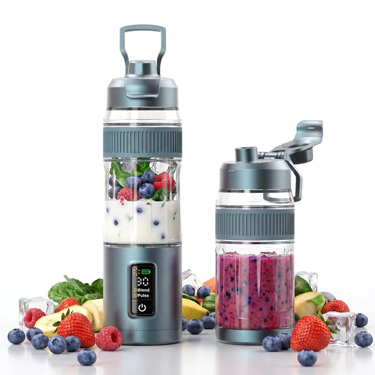 Portable Travel Blender 240W USB Rechargeable 24oz Low Noise BPA Free Sporty Bottle Travel Lid 600ML TWO MODES PORTABLE BLENDER