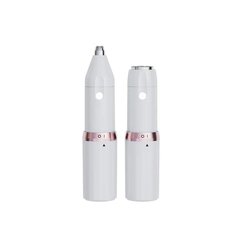 OEM Portable 2-in-1 Rechargeable Type-C Women's Epilator Lady Shaver Painless Bikini Lipstick Facial Hair Removal Household - color: White