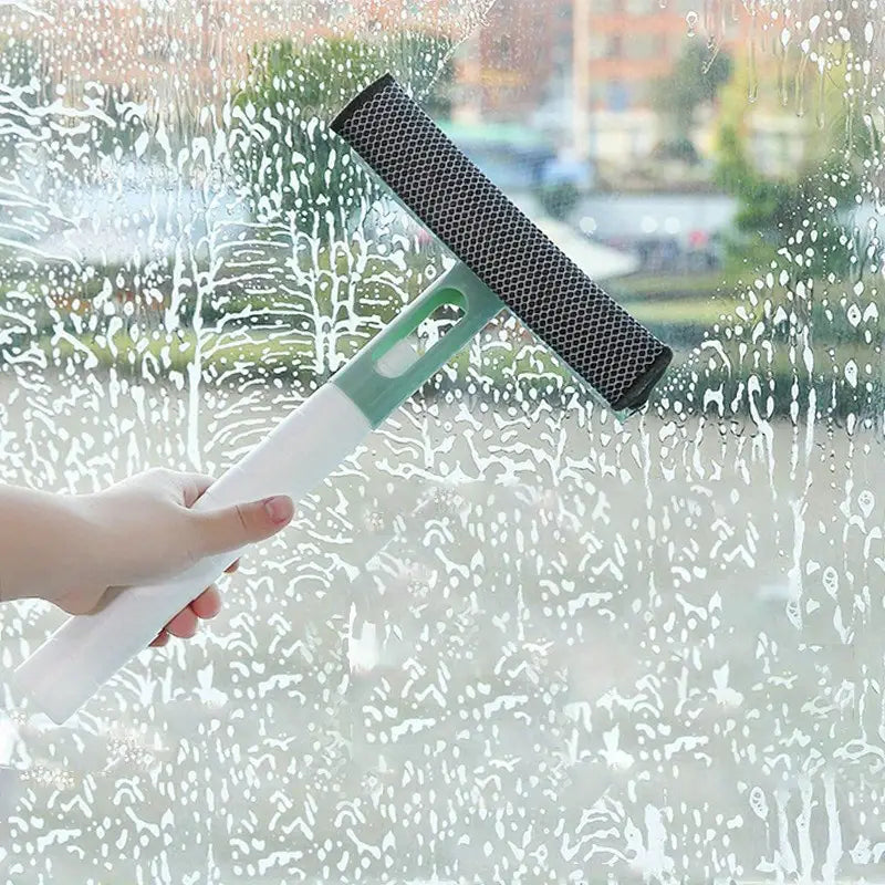 Triple-Action Glass Cleaner with Dual Sides