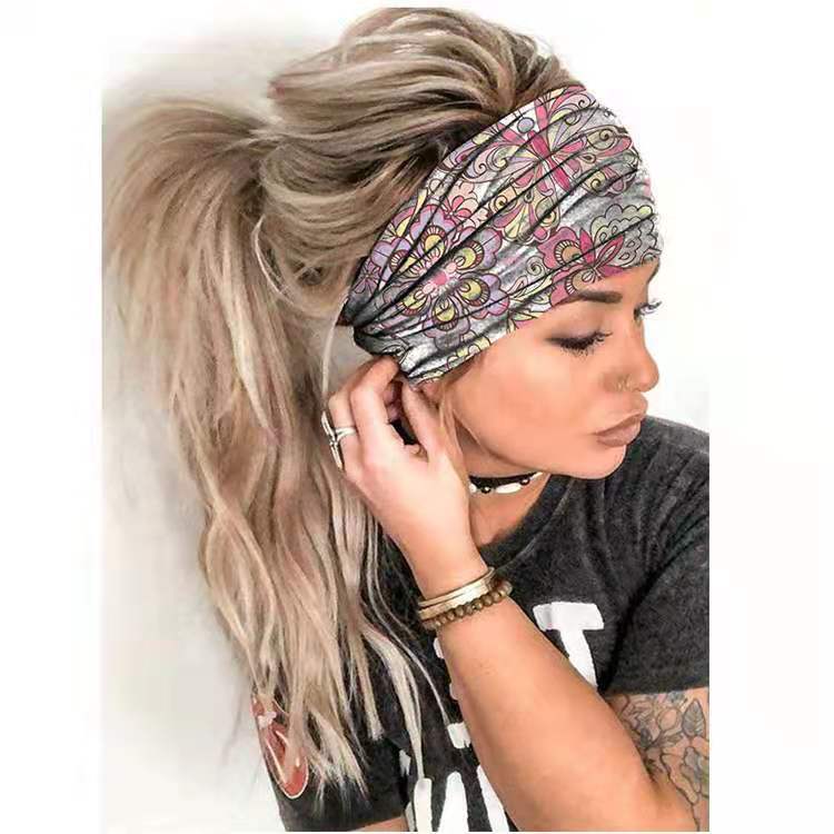 Elegant Floral Yoga Hair Band