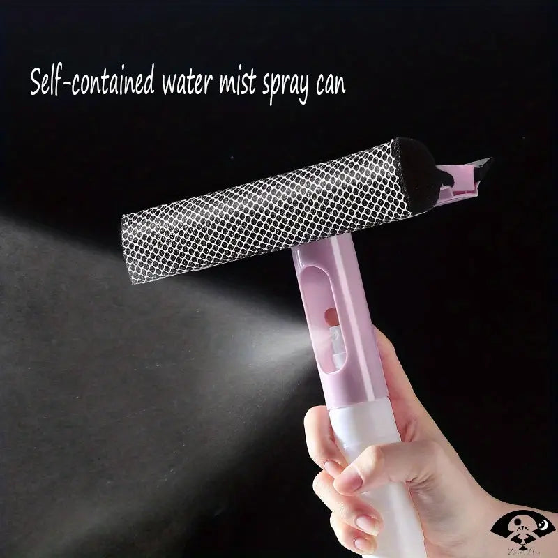 Triple-Action Glass Cleaner with Dual Sides