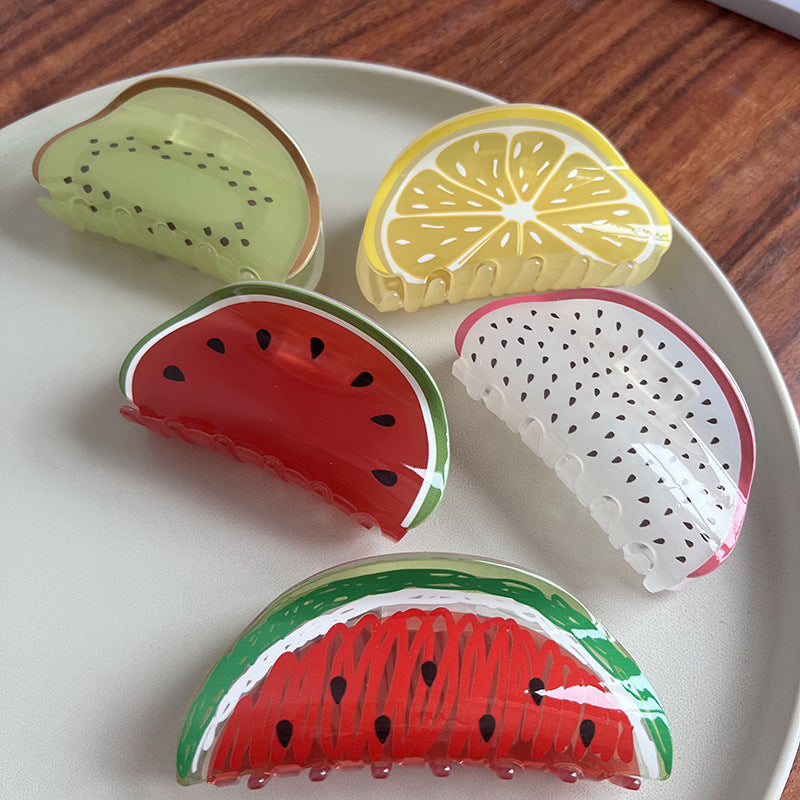 Fruity Acrylic Summer Hair Claw