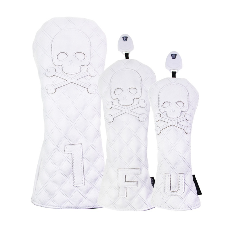 Sleek Black PU Golf Headcovers