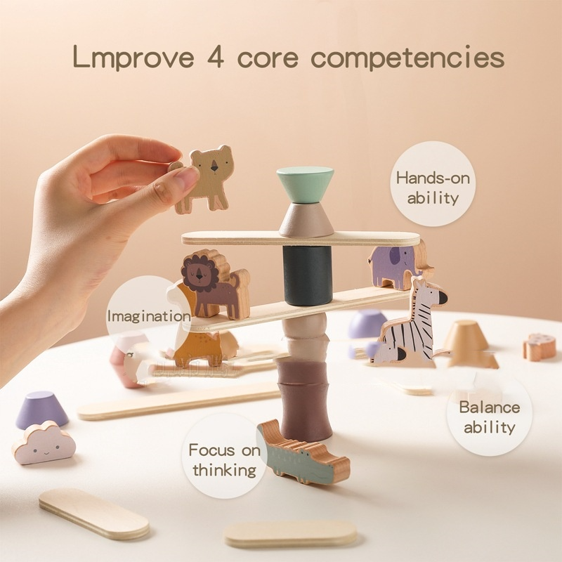Montessori Creature Stack & Balance Game