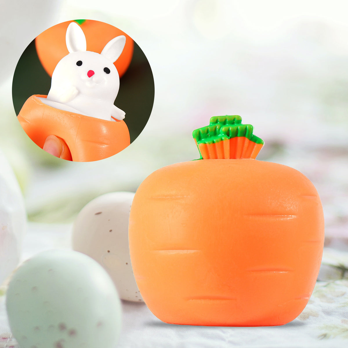 Charming Bunny Carrot Squeeze Toy