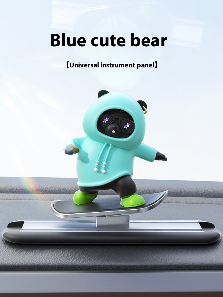 Playful Bear Car Dashboard Accessory